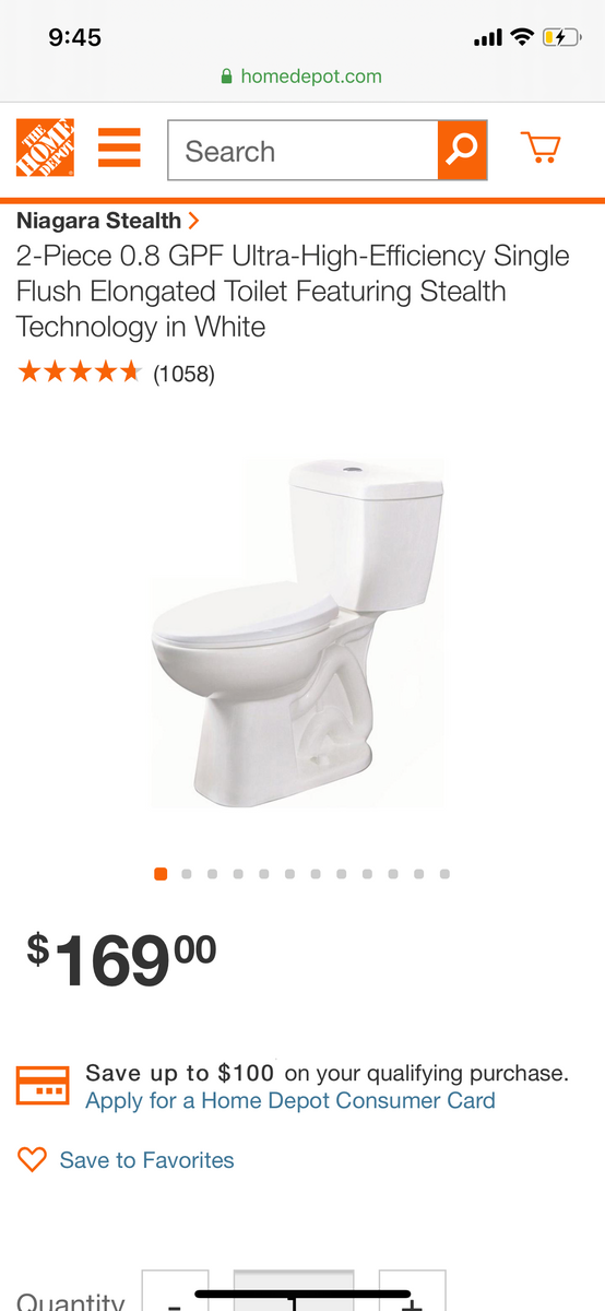 Reviews for Niagara Stealth Stealth 2-Piece 0.8 GPF Ultra High-Efficiency  Single Flush Elongated Toilet in White