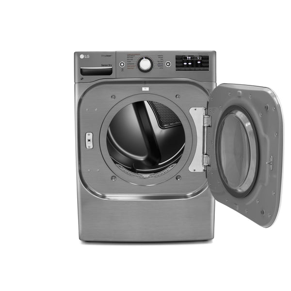 LG TWINWash 5.2-cu ft High Efficiency Stackable Steam Cycle Front-Load Washer (Graphite Steel) ENERGY STAR Item #794471  Model #WM8100HVA & LG - 9.0 Cu. Ft. Gas Dryer with Steam and Sensor Dry - Graphite Steel Model:DLGX8101V