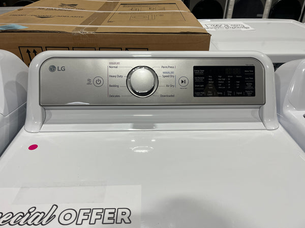 NEW - Gas: LG DLG7401WE 73 cu. ft. Ultra Large Capacity Smart wi-fi Enabled Rear Control Gas Dryer with EasyLoad Door