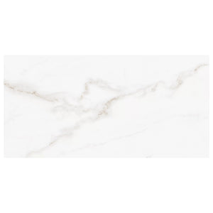 $1.39 Sqft. White Venato 12”x24” Matte Premium Porcelain Tile Floor & Wall (13.45 Sqft. / Case)