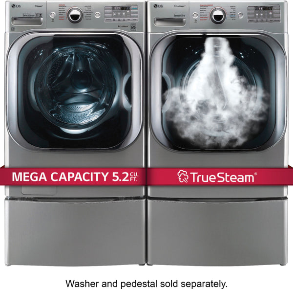 LG TWINWash 5.2-cu ft High Efficiency Stackable Steam Cycle Front-Load Washer (Graphite Steel) ENERGY STAR Item #794471  Model #WM8100HVA & LG - 9.0 Cu. Ft. Gas Dryer with Steam and Sensor Dry - Graphite Steel Model:DLGX8101V