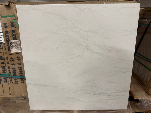 LCT-7: (24 Boxes/ 384 Sqft.) MSI Alexandra White 24 in. x 24 in. Matte Porcelain Marble Look Floor and Wall Tile (16 sq. ft./Case)