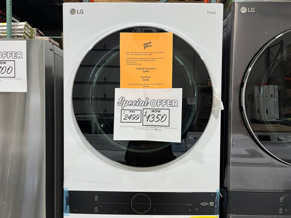 New Laundry Set - Electric: WKGX201HWA Single Unit Front Load LG WashTower with Center Control 4.5 cu. ft. Washer and 7.4 cu. ft.