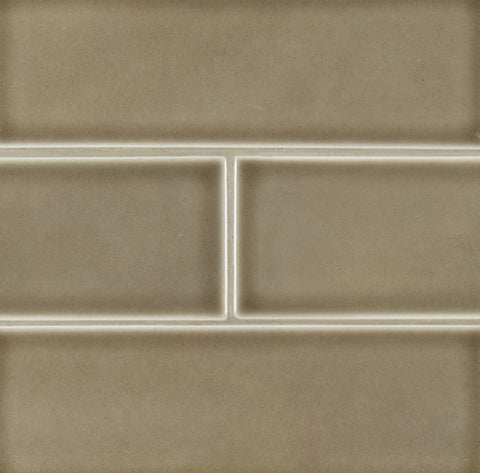 Highland Park Artisan Taupe Glazed Handcrafted Subway Tile 4x12 MSI T-M