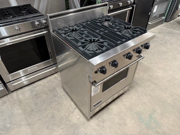 Viking - Professional 5 Series 4.0 Cu. Ft. Freestanding Gas Convection Range - Stainless Steel - H Certified Refurbished