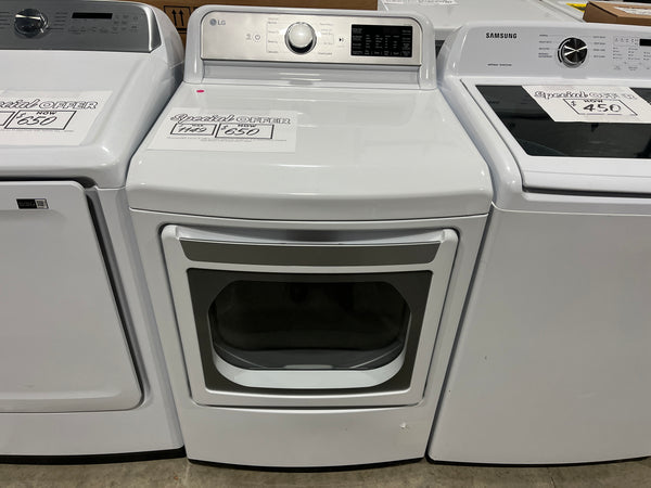 NEW - Gas: LG DLG7401WE 73 cu. ft. Ultra Large Capacity Smart wi-fi Enabled Rear Control Gas Dryer with EasyLoad Door