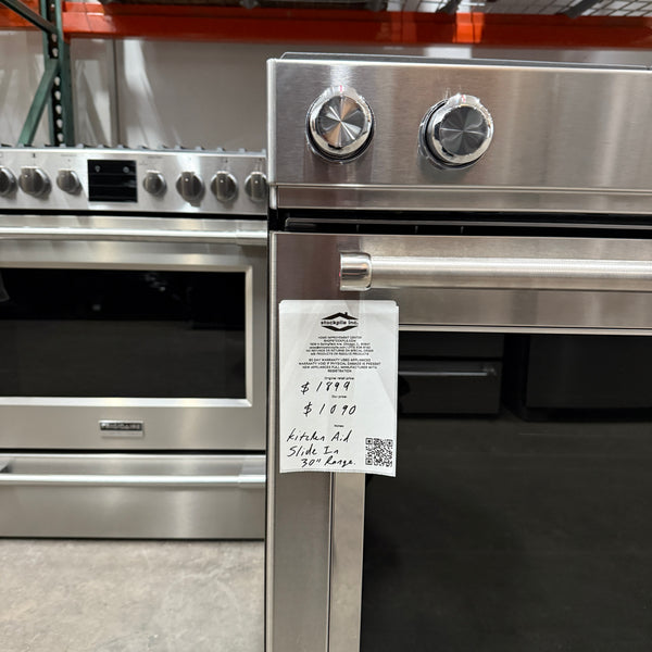 KitchenAid -30-Inch 5-Burner Gas Slide-In Convection Range - H Certified Refurbished