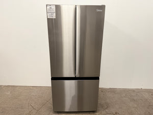 New: Scratch & Dent -Midea MRF18B4AST 18.4 cu. ft. French Door Bottom Freezer Refrigerator Stainless Steel / N-1034