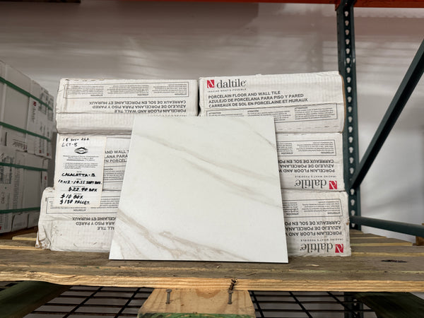 LCT-8: (18 Boxes/ 262 Sqft.) Daltile Selwyn Bianco Calacatta 12 in. x 12 in. Glazed Porcelain Floor and Wall Tile (14.55 sq. ft. / Case)