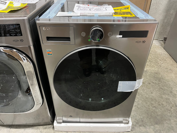New: LG WM5500HVA 4.5 cu. ft. Capacity Smart Front Load Energy Star Washer with TurboWash® 360® and Al DD® Built-In Intelligence