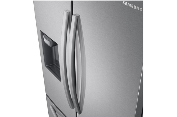 Samsung 35.8 in. 27 cu. ft. Standard Depth French Door Refrigerator in Stainless Steel with Child Lock, Door Alarm RF27T5201SR