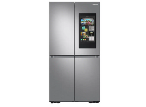 Samsung 23 cu. ft. Smart Counter Depth 4-Door Flex™ refrigerator with Family Hub™ and Beverage Center in Stainless Steel RF23A9771SR / RF23A9771SR/AA