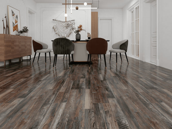 $2.99 Sqft. - Heavy Commercial SPC 6.0 Line Luxury Vinyl Plank Flooring Click & Lock 6.0mm 9″ x 60″ Planks - Mesquite