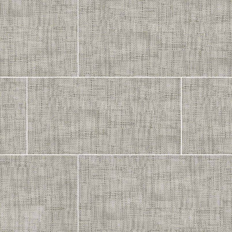 Tektile Crosshatch Gray 12 in. x 24 in. Matte Porcelain Stone Look Floor and Wall Tile MSI T-M