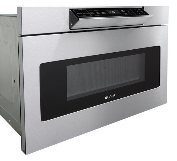 NEW: Sharp 1.2 cu. ft. 24 in. Microwave Drawer with Concealed Controls, Built-In Stainless Steel with Sensor Cooking