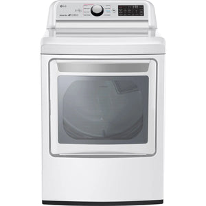 NEW: LG Electronics  7.3 cu. ft. Ultra Large White Smart Gas Vented Dryer with EasyLoad Door and Sensor Dry, ENERGY STAR