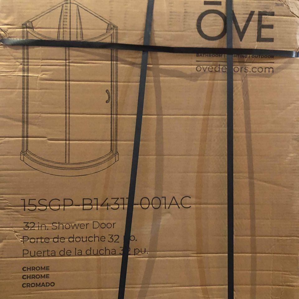 Breeze 32 in. L x 32 in. W x 76 in. H Corner Shower Kit with Reversible Sliding Door and Shower Base