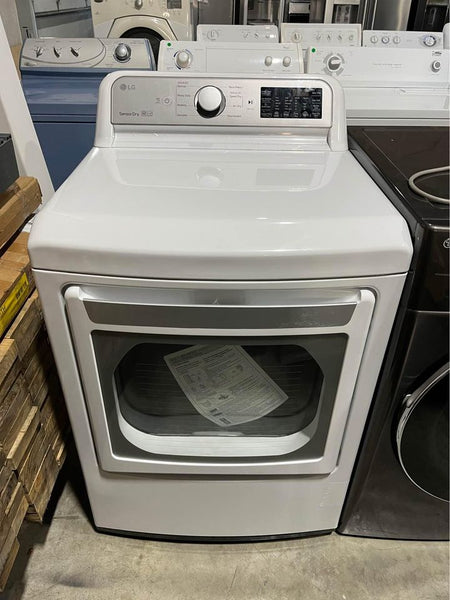 NEW: LG Electronics 7.3 cu. ft. Ultra Large White Smart Gas Vented Dryer with EasyLoad Door and Sensor Dry, ENERGY STAR