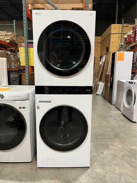 NEW: LG - 4.5 Cu. Ft. HE Smart Front Load Washer and 7.4 Cu. Ft. Electric Dryer WashTower with Steam and Built-In Intelligence - White Model:WKEX200HWA