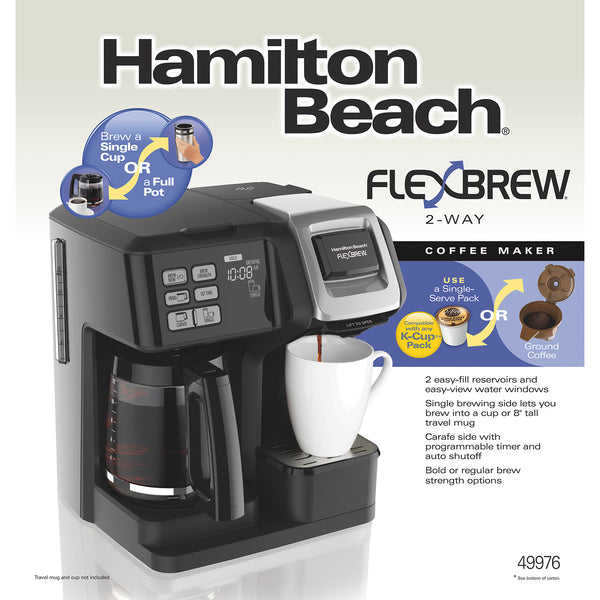 Hamilton Beach - FlexBrew 12-Cup Coffee Maker - Black
