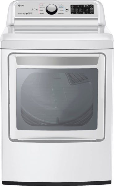 NEW: LG DLG7301WE 7.3 cu. ft. Ultra Large Capacity Smart wi-fi Enabled Gas Dryer with Sensor Dry Technology + WT7400CW 5.5 cu.ft. Mega Capacity Smart wi-fi Enabled Top Load Washer with TurboWash3D™ Technology