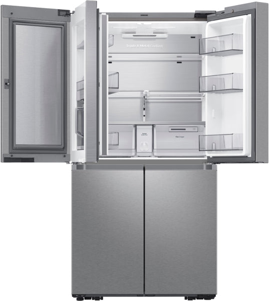 NEW: Samsung 23 cu. ft. Smart Counter Depth 4-Door Flex™ Refrigerator with Beverage Center and Dual Ice Maker in Stainless Steel RF23A9671SR / RF23A9671SR/AA