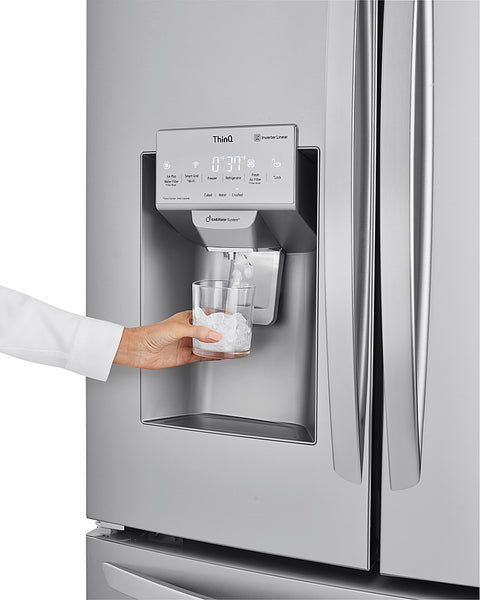 LG Electronics 28 cu. ft. 4-Door French Door Smart Refrigerator with Ice and Water Dispenser in PrintProof Stainless Steel