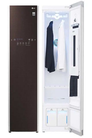 NEW: LG Electronics H Styler Smart Steam Closet in Espresso Dark Brown with Steam and Sanitize Cycle