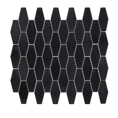 Carbon Hex 10-1/4 in. x 11-1/8 in. x 8 mm Matte Glass Mosaic Tile (11 pieces)