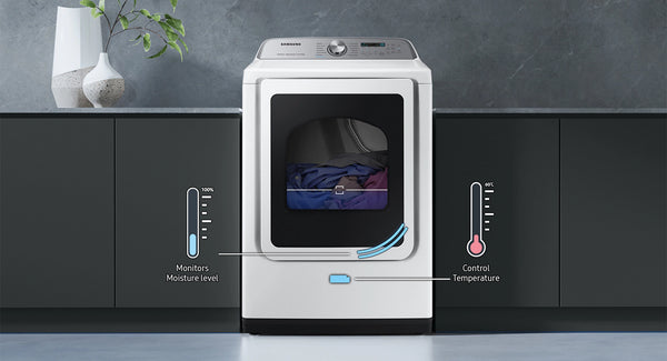 USED: 5.0 cu. ft. Top Load Washer with Super Speed in White 5.0 cu. ft. Top Load Washer with Super Speed in White WA50R5400AW/US & 7.4 cu. ft. Smart Gas Dryer with Steam Sanitize+ in White DVG52A5500W/A3