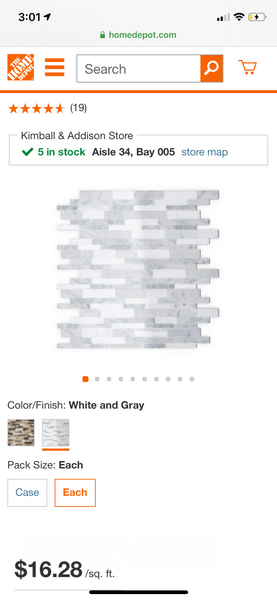 Inoxia SpeedTiles Gray Agate White and Gray 11.65 in. x 11.34 in. x 5 mm Stone Self-Adhesive Wall Mosaic Tile