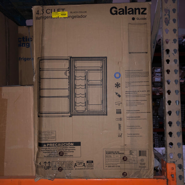 Galanz 4.3 Cu Ft Single Door Mini Fridge GL43BK, Black
