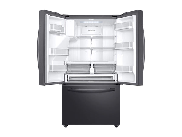 NEW: Samsung 23 cu. ft. 3-Door French Door, Counter Depth Refrigerator with CoolSelect Pantry™ in Black Stainless Steel