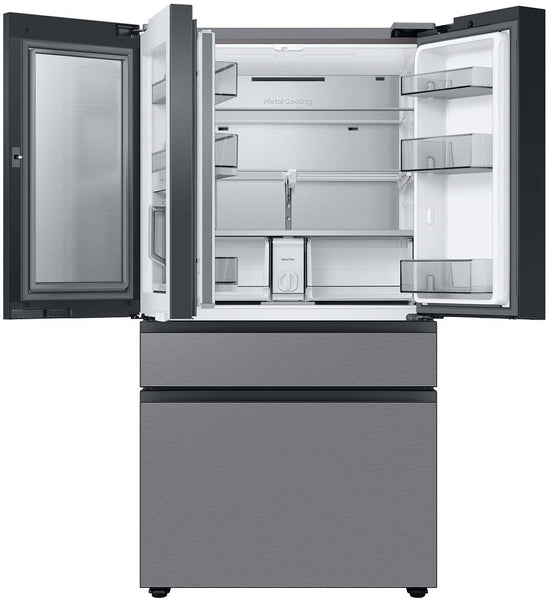 NEW: Samsung Bespoke 4-Door French Door Refrigerator (29 cu. ft.) with Beverage Center™ in Stainless Steel RF29BB8600QL / RF29BB8600QLAA