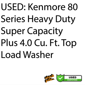 USED: Kenmore 80  Series Heavy Duty  Super Capacity  Plus 4.0 Cu. Ft. Top  Load Washer