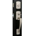 Baldwin Prestige Nautica Single Cylinder Satin Nickel Door Handleset with Tobin Door Lever Featuring SmartKey Security