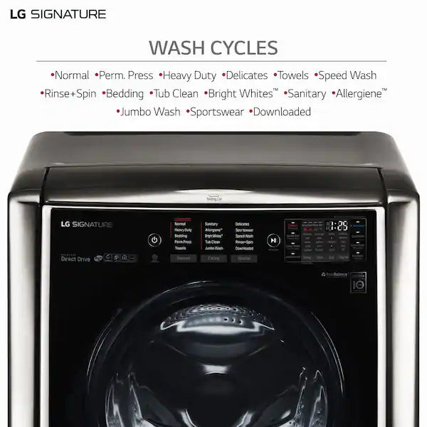 NEW: LG SIGNATURE 5.8 cu. ft. Mega Capacity Front Load Washer and 9.0 cu. ft. ELECTRIC DryModel  WM9500HKA | DLEX9500Ker with TurboSteam
