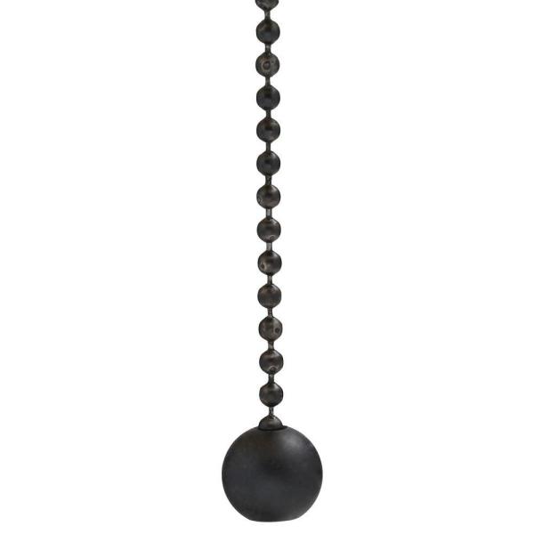 15 in. Oil Rubbed Bronze Bankers Lamp with Pull Chain by Hampton Bay