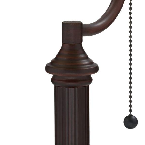 15 in. Oil Rubbed Bronze Bankers Lamp with Pull Chain by Hampton Bay