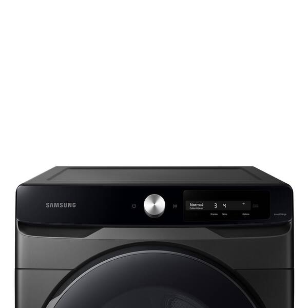 NEW: Samsung 7.5 cu. ft. Smart Dial Electric Dryer with Super Speed Dry in Brushed Black DVE45A6400V / DVE45A6400V/A3