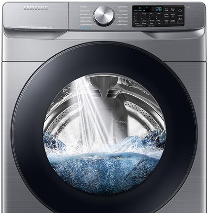 NEW: Samsung 4.5 cu. ft. Large Capacity Smart Front Load Washer with Super Speed Wash in Platinum WF45B6300AP / WF45B6300AP/US + 7.5 cu. ft. Smart Gas Dryer with Steam Sanitize+ in Platinum DVG45B6300P / DVG45B6300P/A3