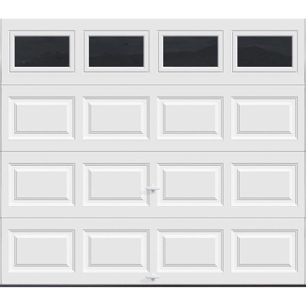 Clopay Classic Collection 9 ft. x 7 ft. 6.5 R-Value Insulated White Garage Door with Plain Window