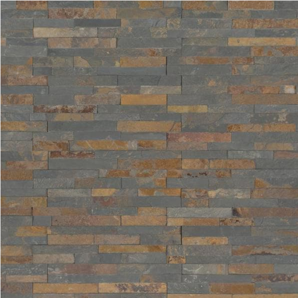 Gold Rush Mini Ledger Panel 4.5 in. x 16 in. Natural Slate Wall Tile (5 sq. ft./Case) by MSI Individuals