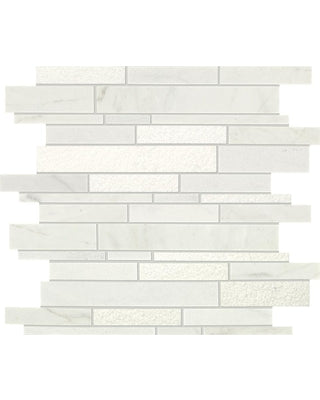 Stone Decor Glacier 12 in. x 14 in. x 10 mm Marble Linear Mosaic Floor and Wall Tile (1 sq. ft./ piece) by Daltile