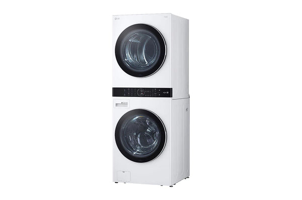 NEW: LG - 4.5 Cu. Ft. HE Smart Front Load Washer and 7.4 Cu. Ft. Electric Dryer WashTower with Steam and Built-In Intelligence - White Model:WKEX200HWA