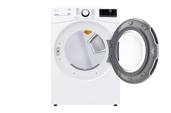 NEW:  LG Electronics 7.4 cu. ft. Large Capacity Vented Smart Stackable Gas Dryer with Sensor Dry in White