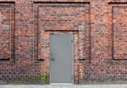 36 in. x 80 in. Fire-Rated Gray Left-Hand Flush Steel Prehung Commercial Door with Welded Frame, Deadlock and Hardware by Armor Door