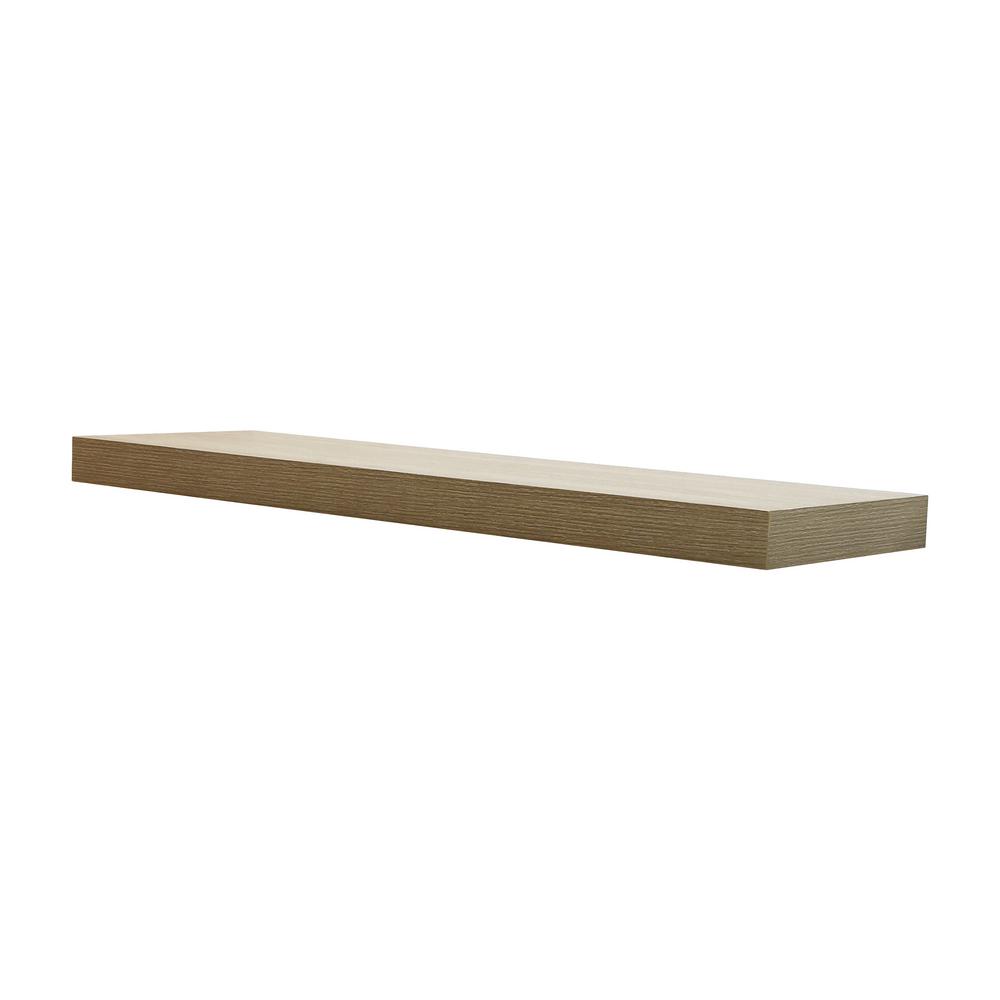 Home Decorators Collection 42 in. W x 10.2 in. D X 2 in. H Driftwood Gray Oak Floating Shelf