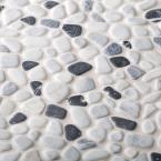 Jeffrey Court Carrara River Rocks 11.625 in. x 11.625 in. x 10.5 mm Marble Mosaic Floor and Wall Tile