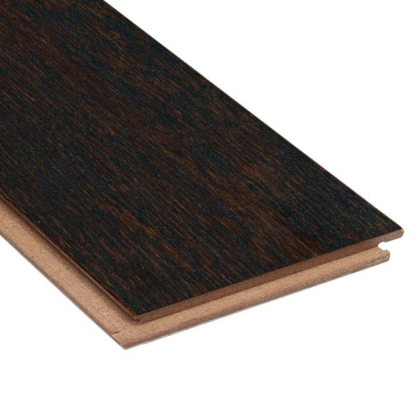 Wire Brushed Oak Coffee 3/8 in. Thick x 5 in. Wide x Varying Length Click Lock Hardwood Flooring (178.74sq. ft. / 4 cases) by Home Legend
